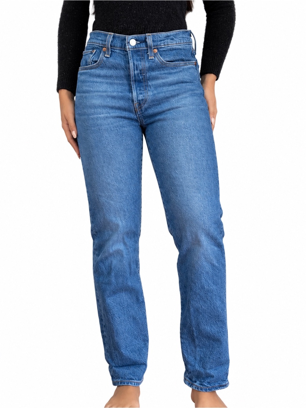 Levi’s Wedgie Straight Jeans W27 L28 High Rise Jive Sound Blue
